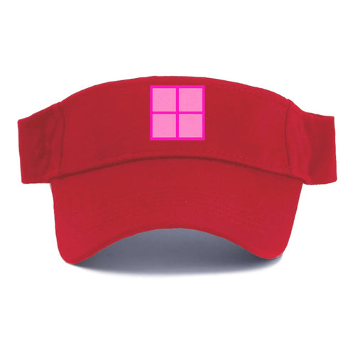 Retro 80s Tetris Blocks Pink Visor