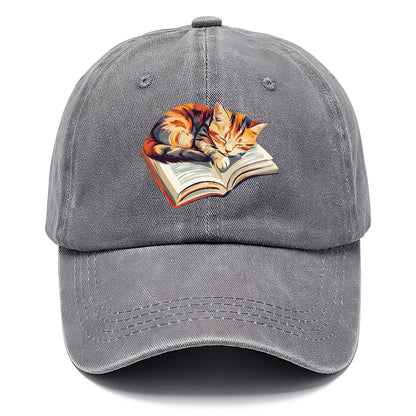 Cat Nap on Book Hat