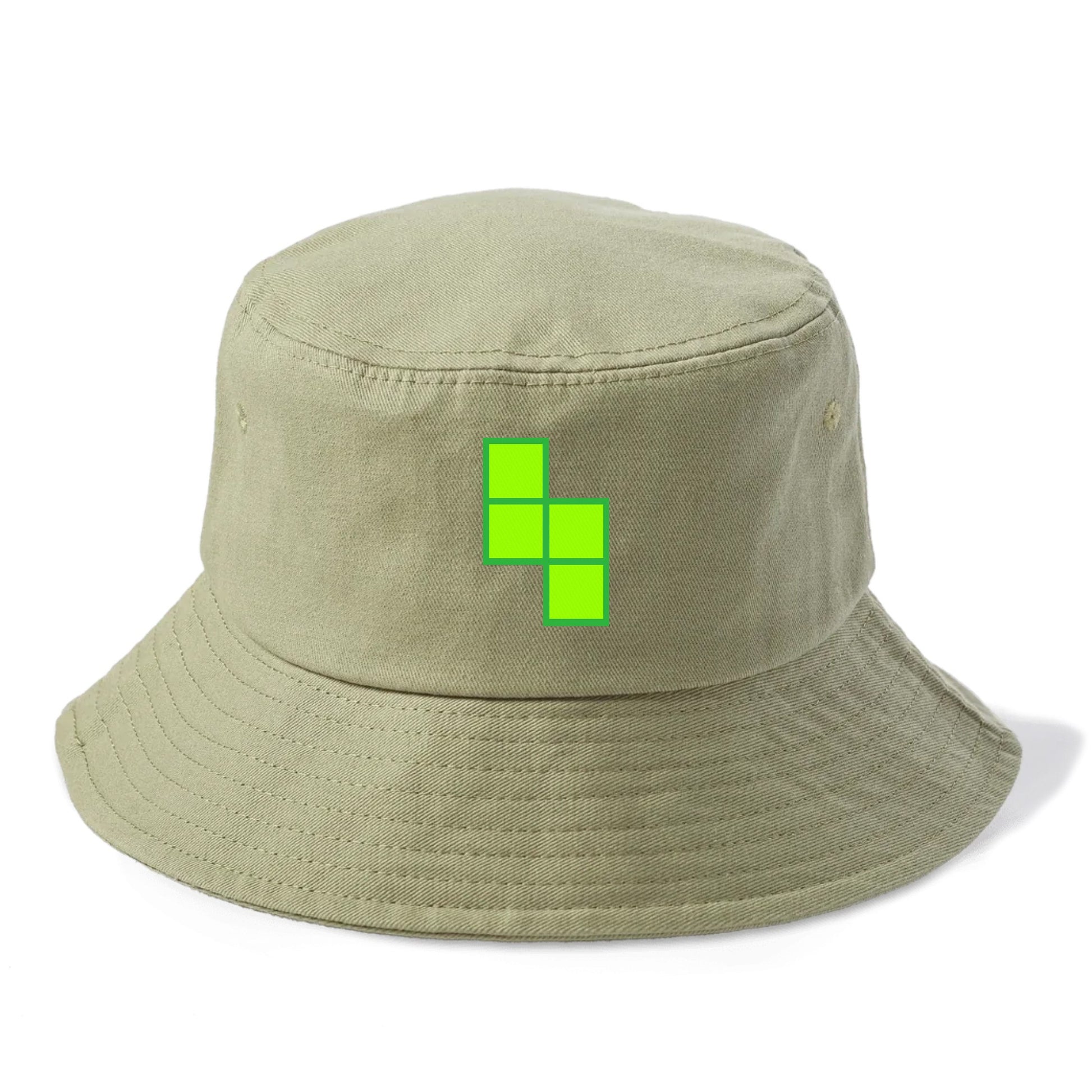 Retro 80s Tetris Blocks Green Hat