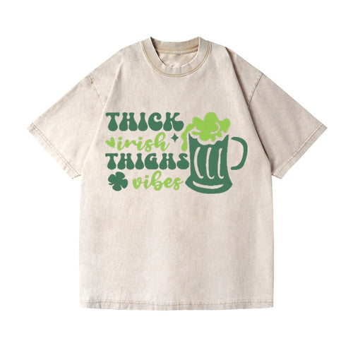 Thick Thighs Irish Vibes Beer Vintage T-shirt