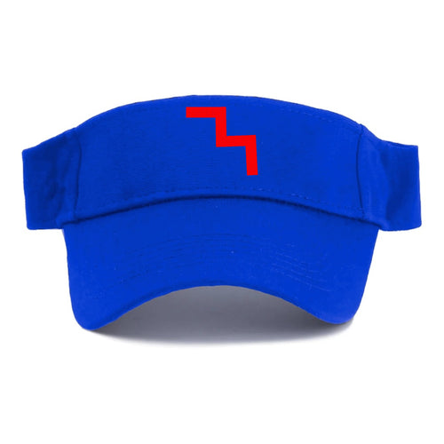 Retro 80s Zig Zag Red Visor