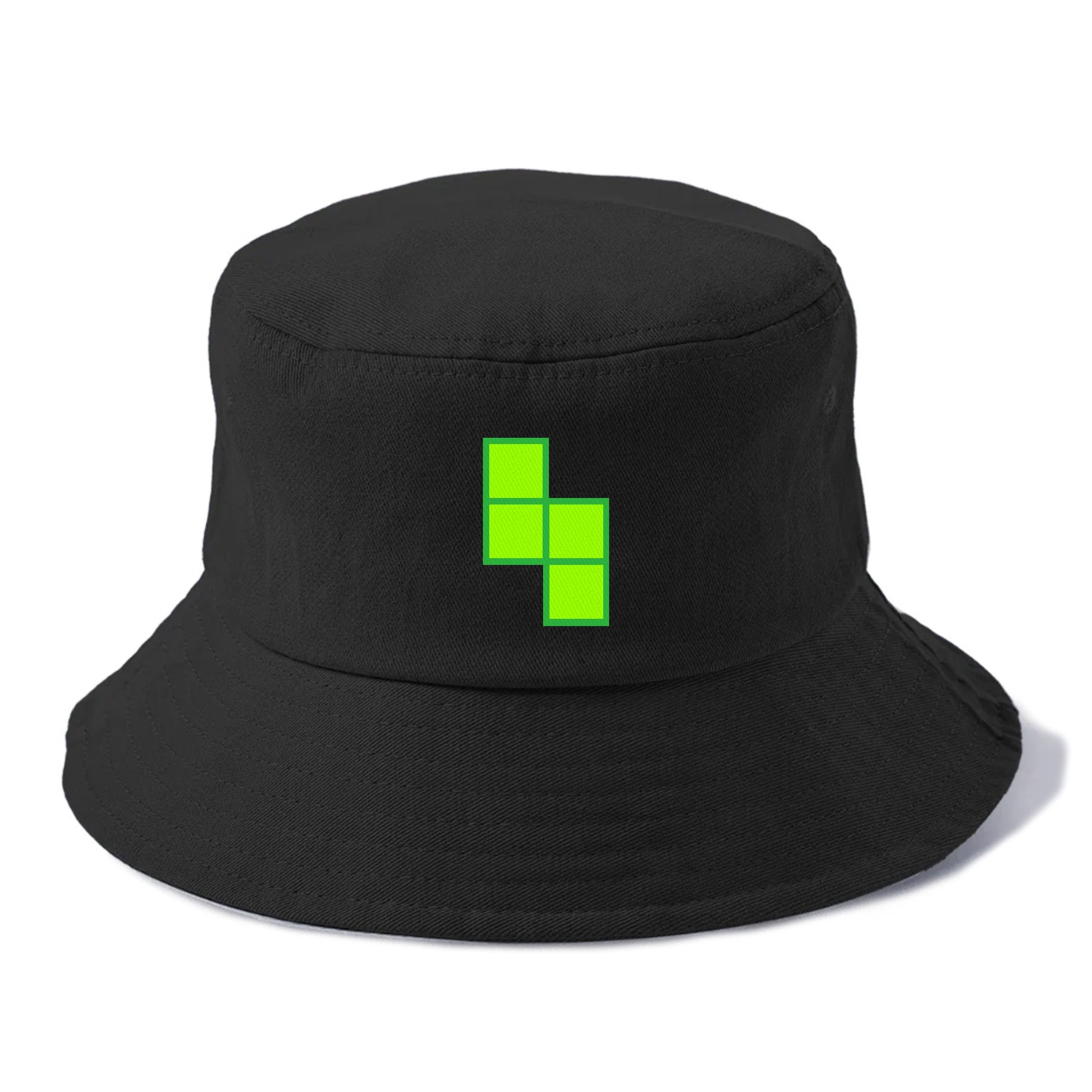 Retro 80s Tetris Blocks Green Hat