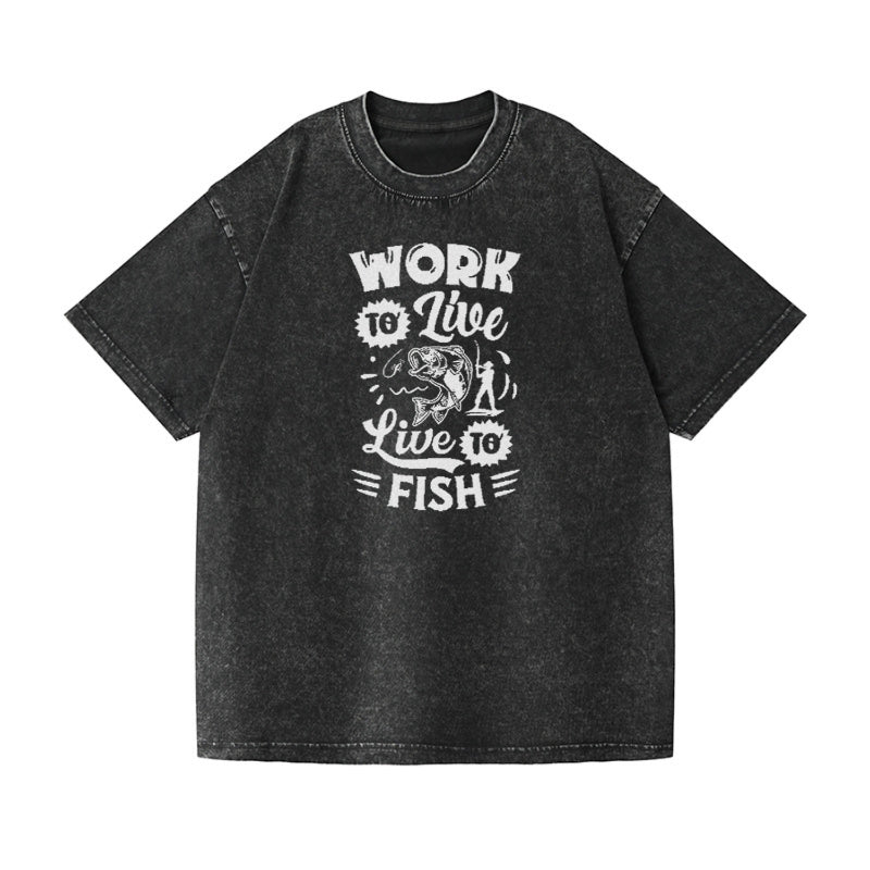 work to live Live to fish Hat