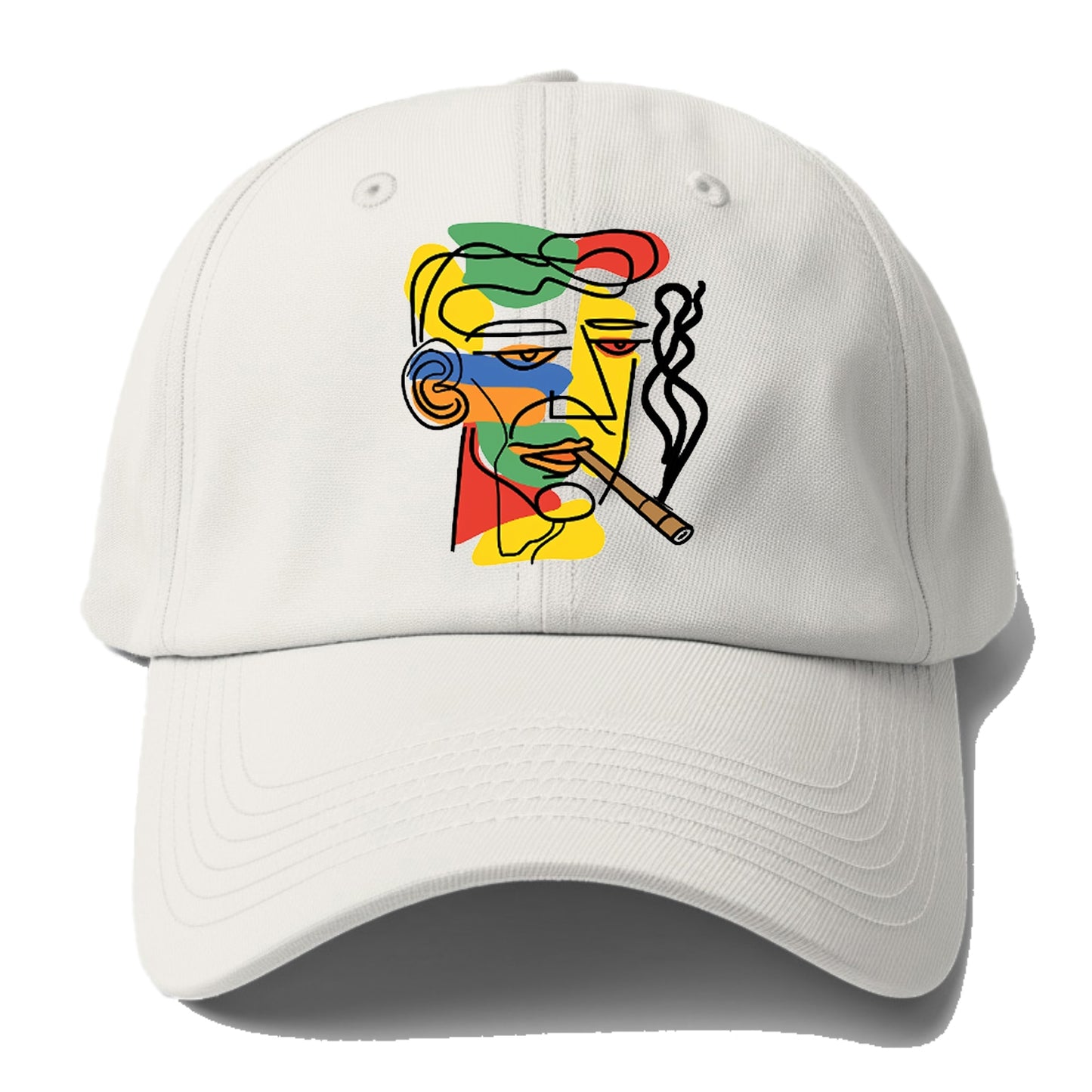 Smoky Vibes Abstract Line Art Hat