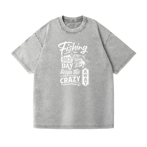 Fishing Each Day Keeps The Crazy Away Vintage T-shirt