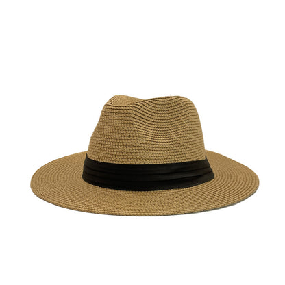 Pandaize Wide Brim Straw Panama Hat