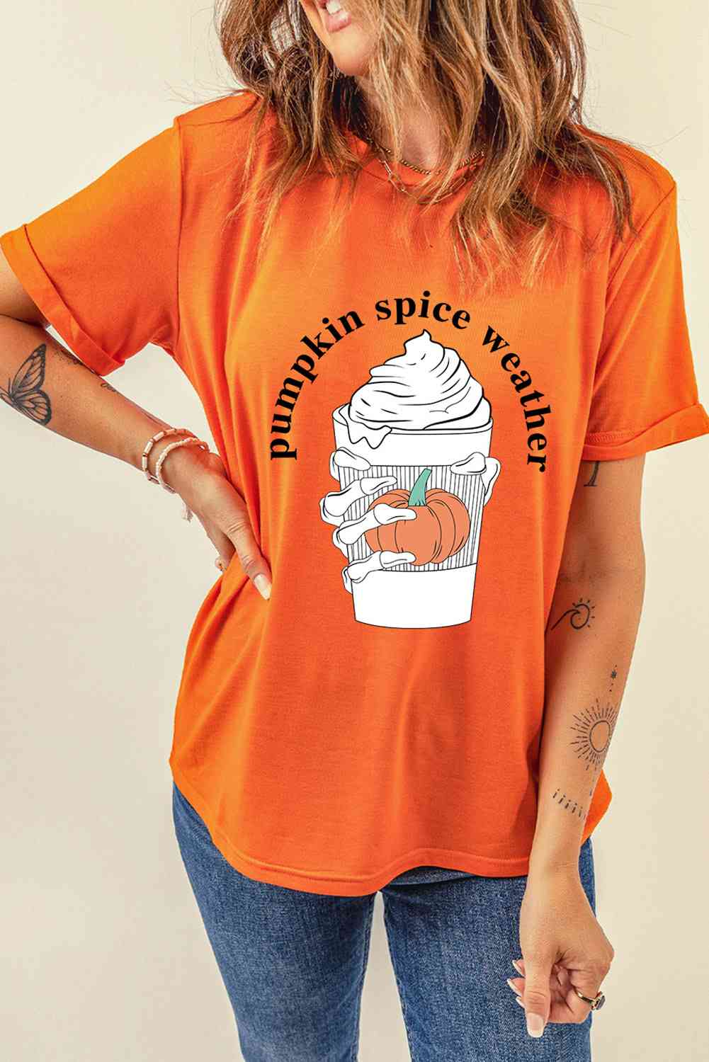 Camiseta gráfica TIEMPO DE ESPECIAS DE CALABAZA