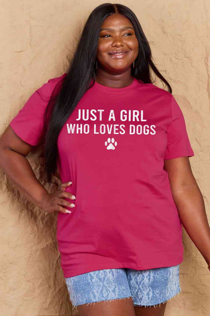 Camiseta de algodón con estampado de huella de perro de tamaño completo de Simply Love