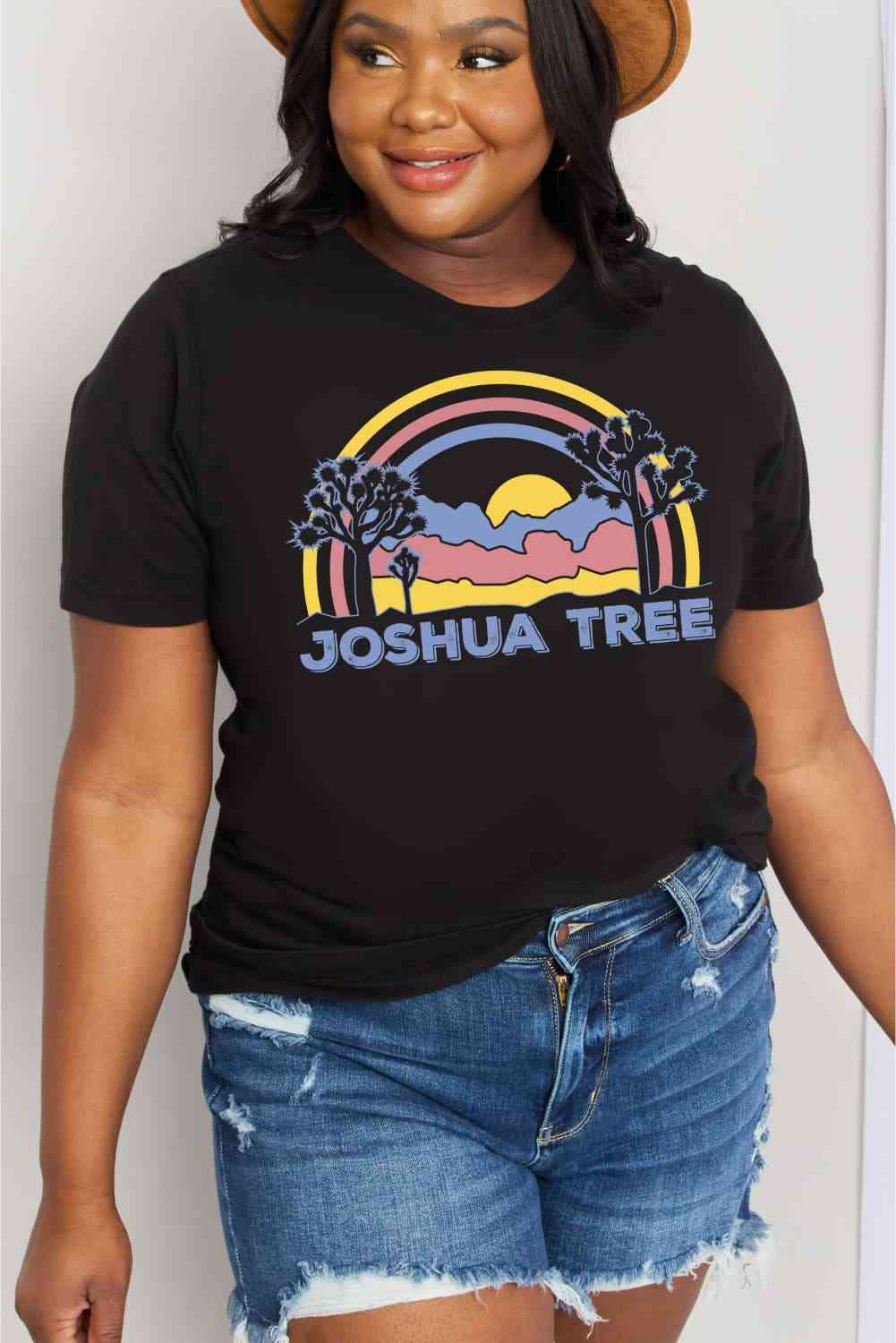 Camiseta de algodón con estampado JOSHUA TREE de tamaño completo de Simply Love