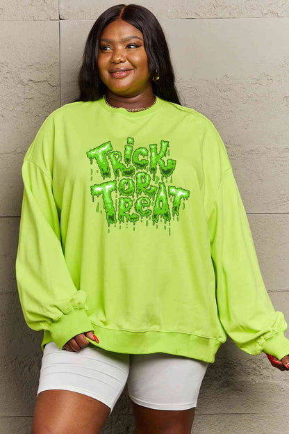 Simply Love Full Size TRICK OR TREAT Graphic Sweatshirt