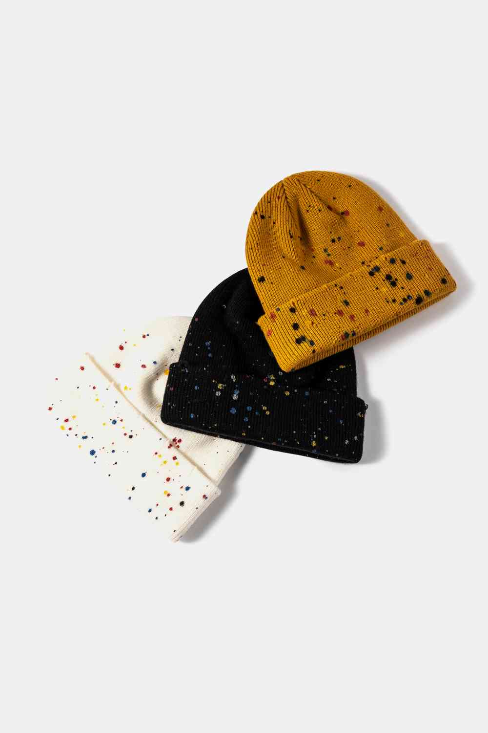 Gorro con puños de canalé Confetti