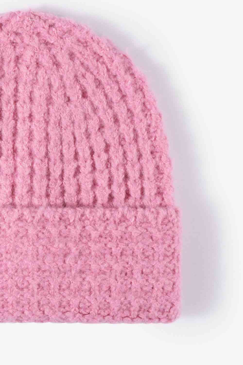 Gorro con puños de punto tipo gofre