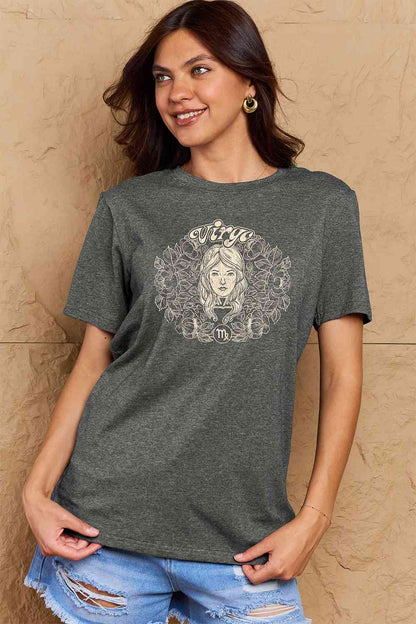 Camiseta con gráfico VIRGO de tamaño completo de Simply Love