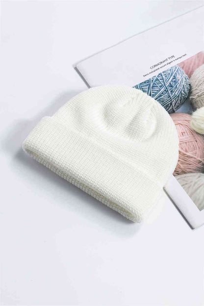 Gorro acogedor con puños de punto acanalado