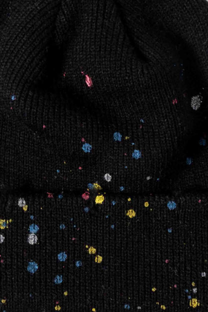 Gorro con puños de canalé Confetti