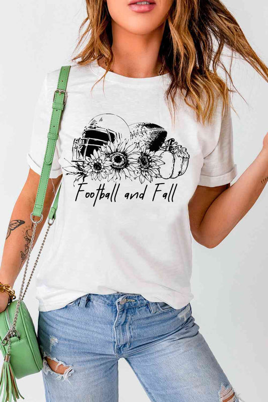 FOOTBALL AND FALL グラフィック T シャツ