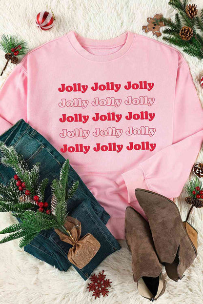 JOLLY グラフィック ラウンドネック スウェットシャツ