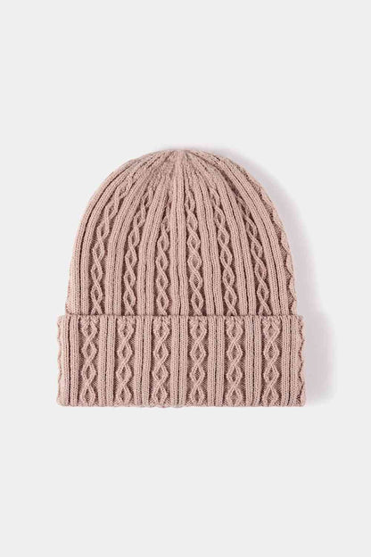 Gorro con puños de punto mixto