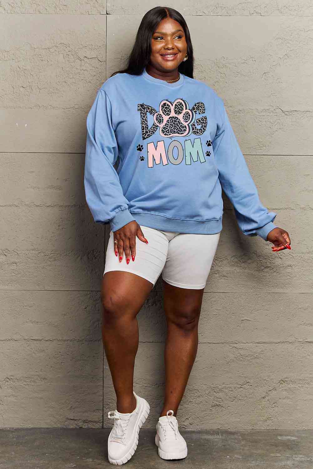 Simply Love Simply Love Full Size DOG MOM Graphic Sweatshirt