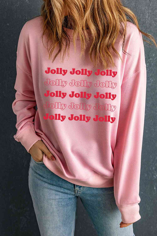 JOLLY グラフィック ラウンドネック スウェットシャツ