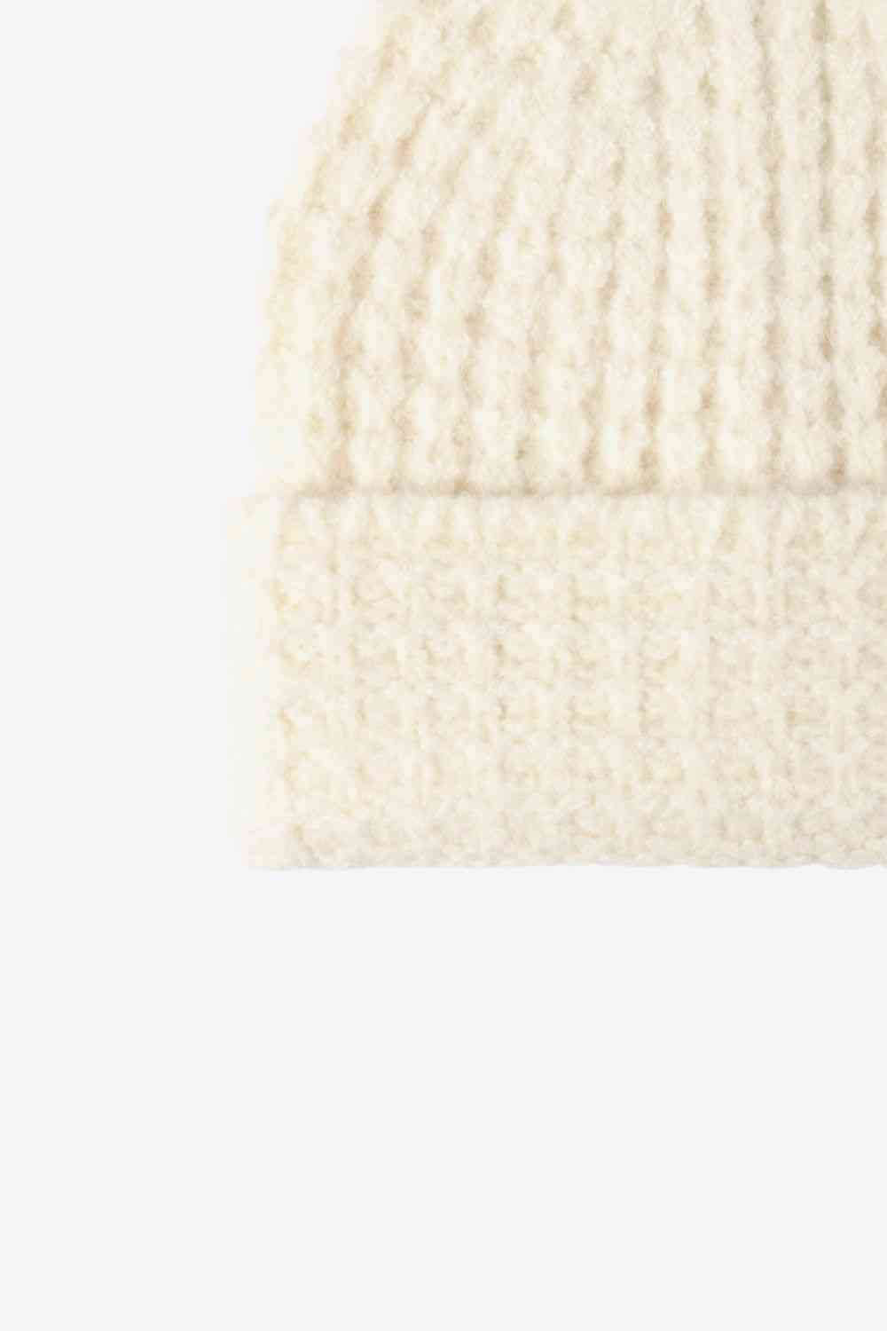 Waffle-Knit Cuff Beanie