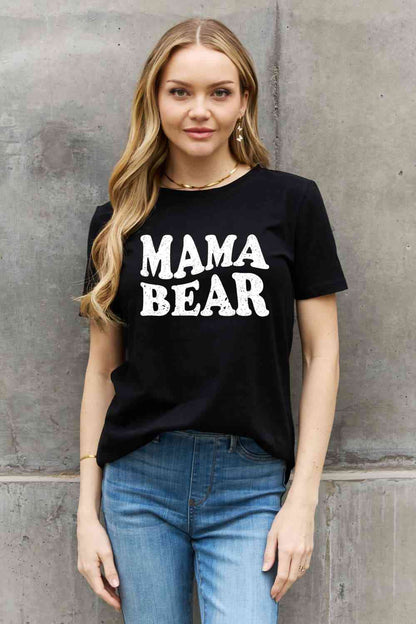 Camiseta de algodón con gráfico MAMA BEAR de Simply Love