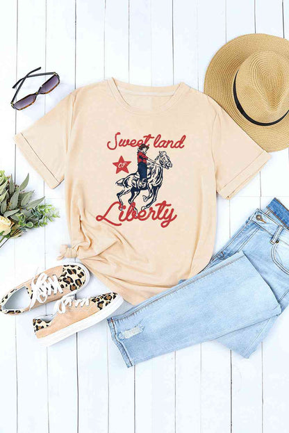 SWEET LAND OF LIBERTY グラフィック半袖Tシャツ