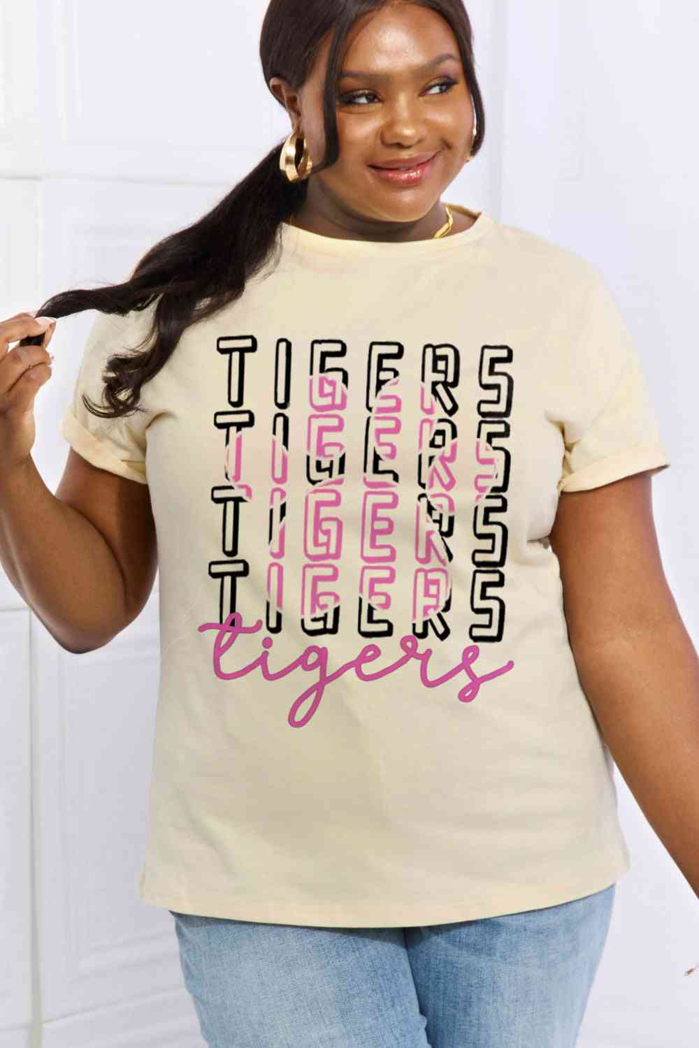 Simply Love Full Size TIGERS Graphic Cotton Tee