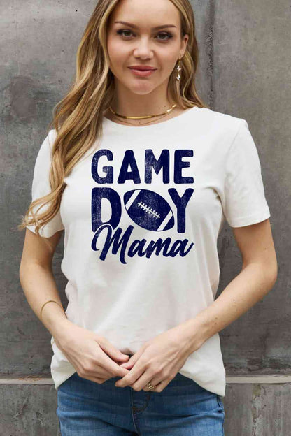 Simply Love フルサイズ GAMEDAY MAMA グラフィック コットン T シャツ