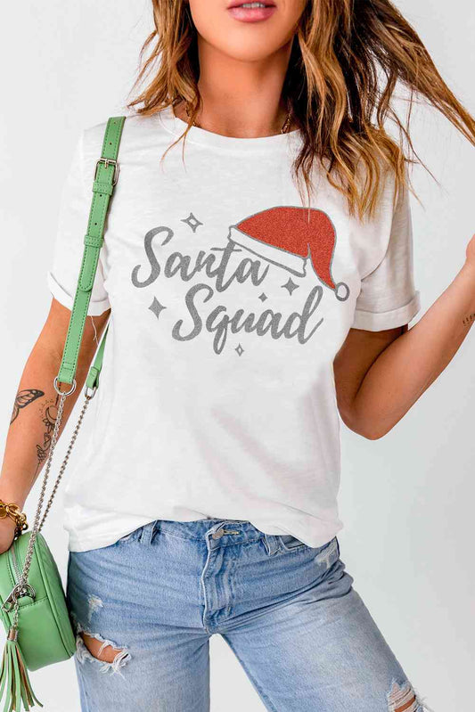 Camiseta Manga Corta Gráfica SANTA SQUAD