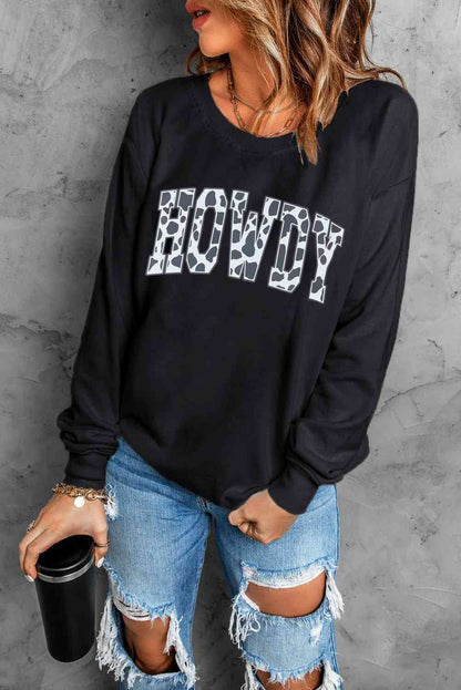 Sudadera con estampado Howdy de manga larga y cuello redondo