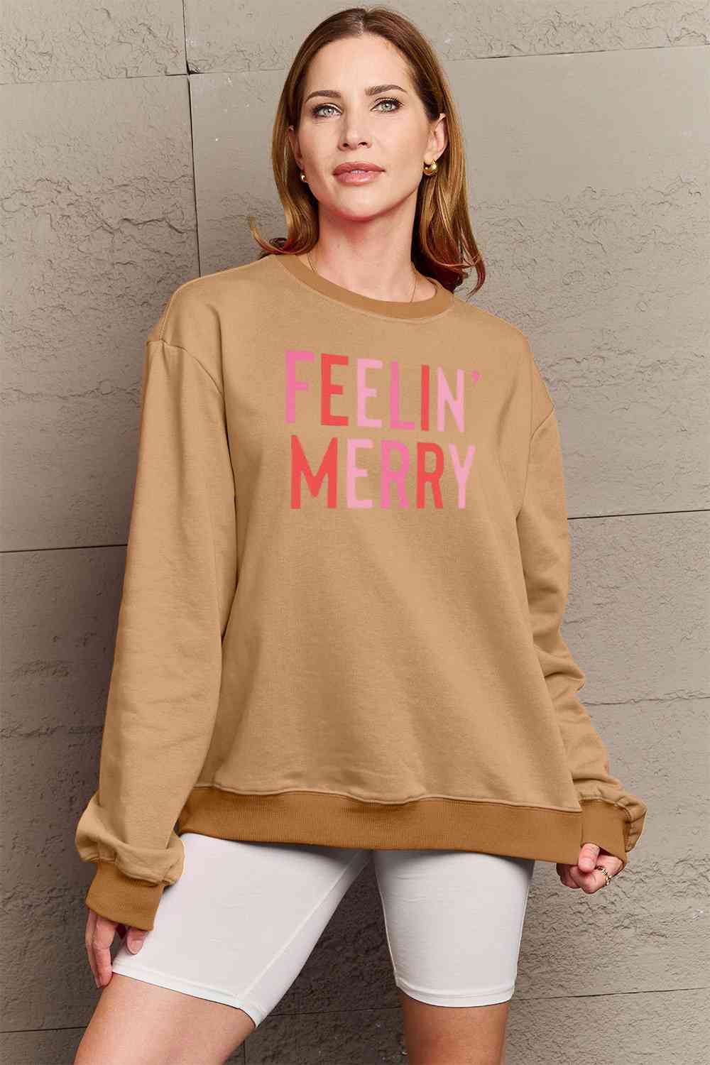 Simply Love Full Size Graphic Round Neck Sweatshirt