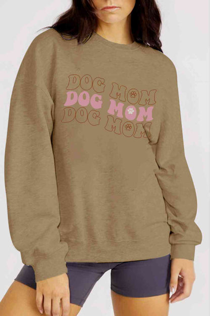 Simply Love Simply Love フルサイズ グラフィック DOG MOM スウェットシャツ