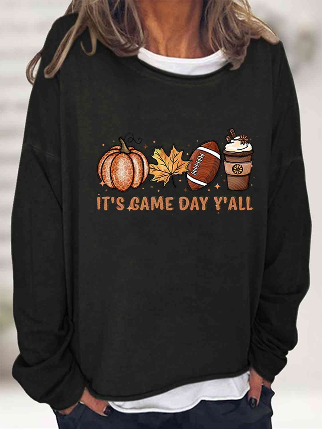 Sudadera gráfica IT'S GAME DAY Y'ALL de tamaño completo