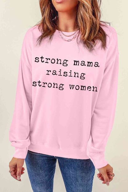 Sudadera gráfica STRONG MAMA RAISING STRONG WOMEN