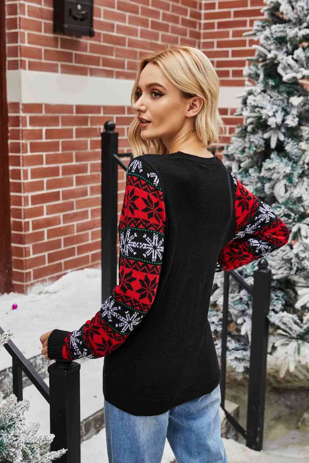 クリスマスサンタのお気に入りラウンドネックセーター