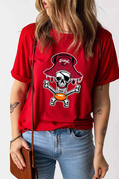 Skeleton Graphic Short Sleeve T-Shirt