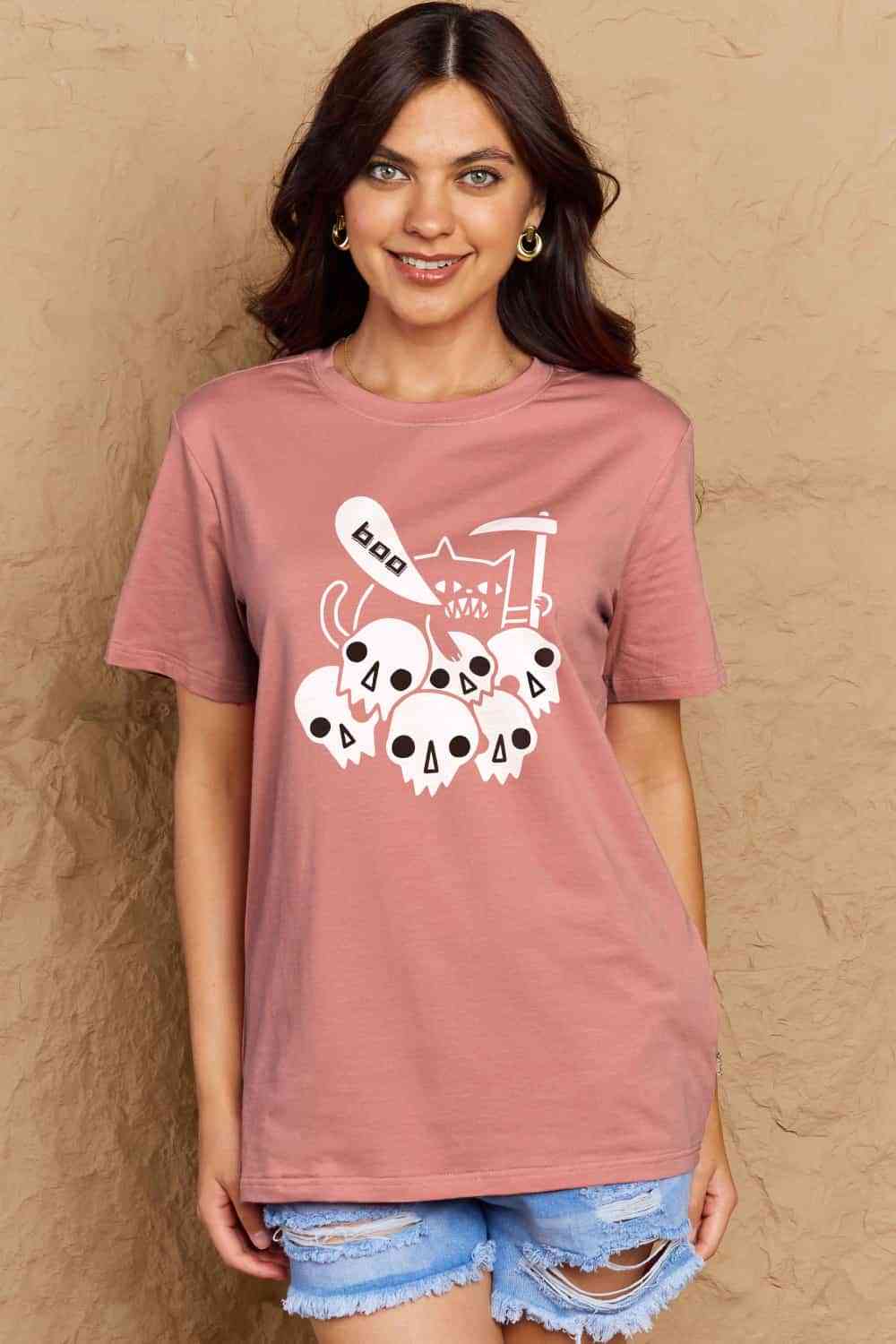 Simply Love Full Size Graphic BOO Cotton T-Shirt