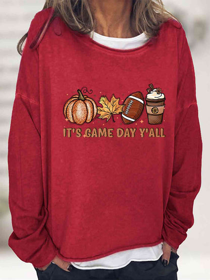 Sudadera gráfica IT'S GAME DAY Y'ALL de tamaño completo