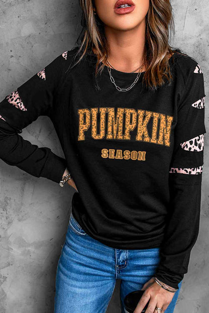 PUMPKIN SEASON Sudadera con estampado de leopardo