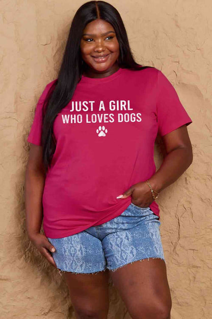 Camiseta de algodón con estampado de huella de perro de tamaño completo de Simply Love