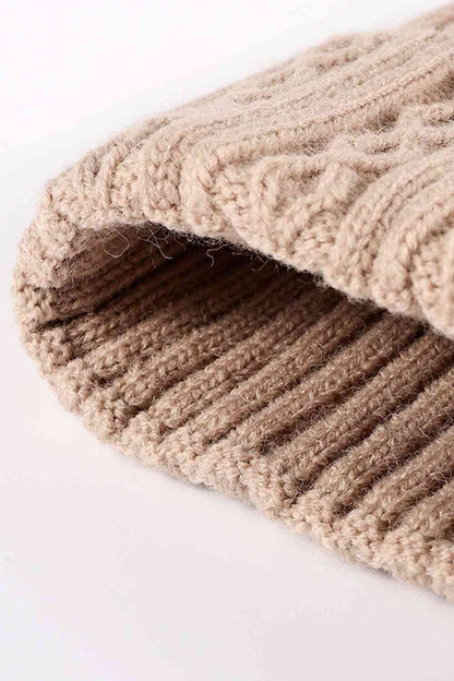 Mixed Knit Cuff Beanie