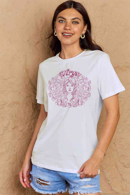 Camiseta con gráfico VIRGO de tamaño completo de Simply Love