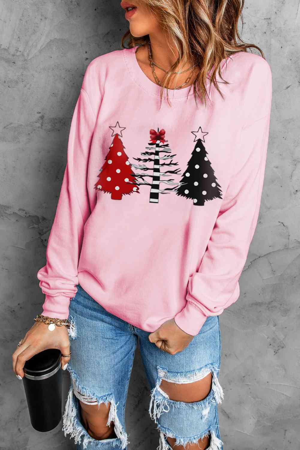 Christmas Tree Graphic Sweatshirt