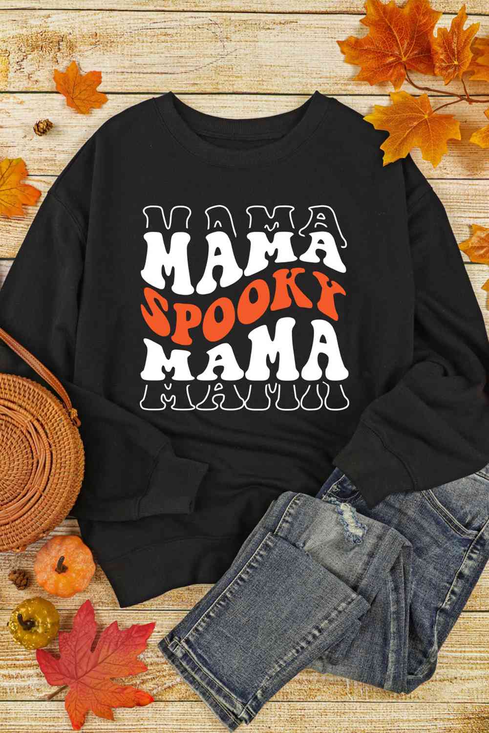 Sudadera SPOOKY MAMA de manga larga y cuello redondo