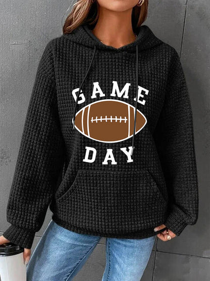 Sudadera con capucha y cordón gráfico GAME DAY de tamaño completo