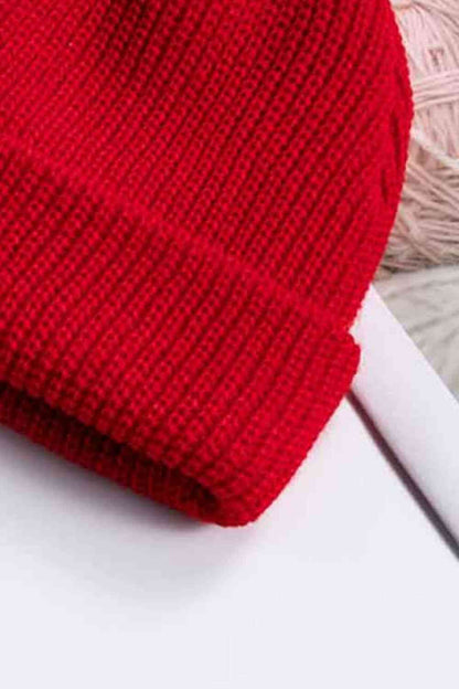 Gorro acogedor con puños de punto acanalado