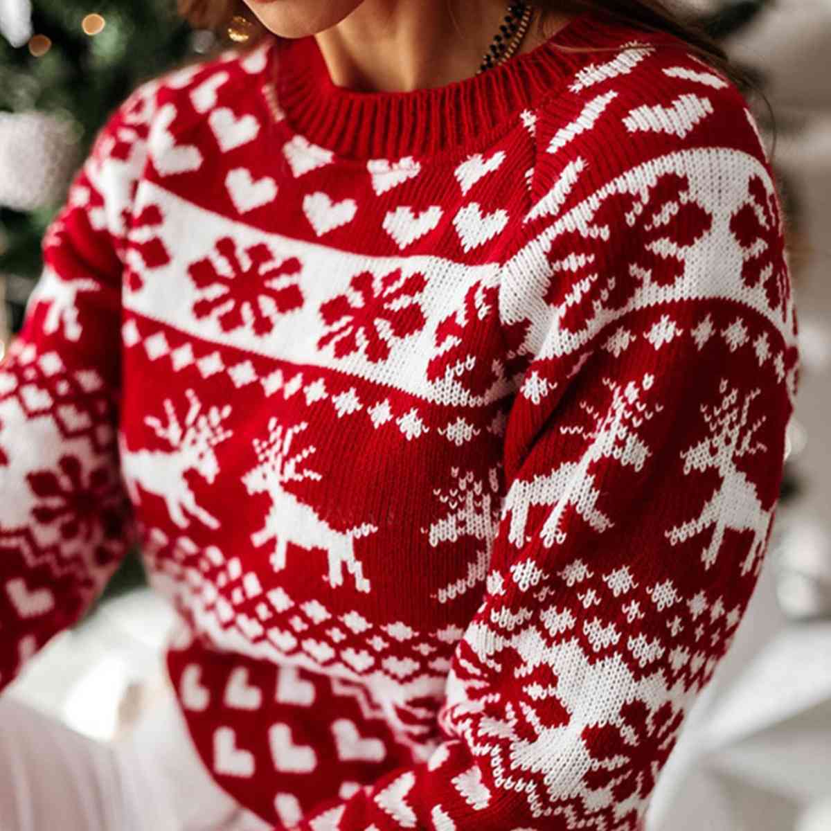 クリスマス ラグラン スリーブ セーター