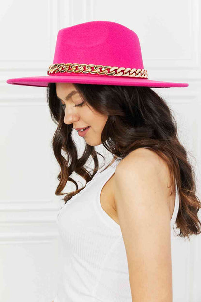 Fame Keep Your Promise Sombrero Fedora en rosa