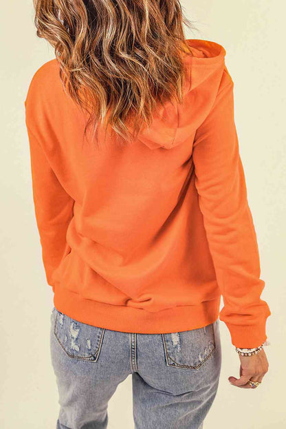 HELLO PUMPKIN Graphic Hoodie with Pocket